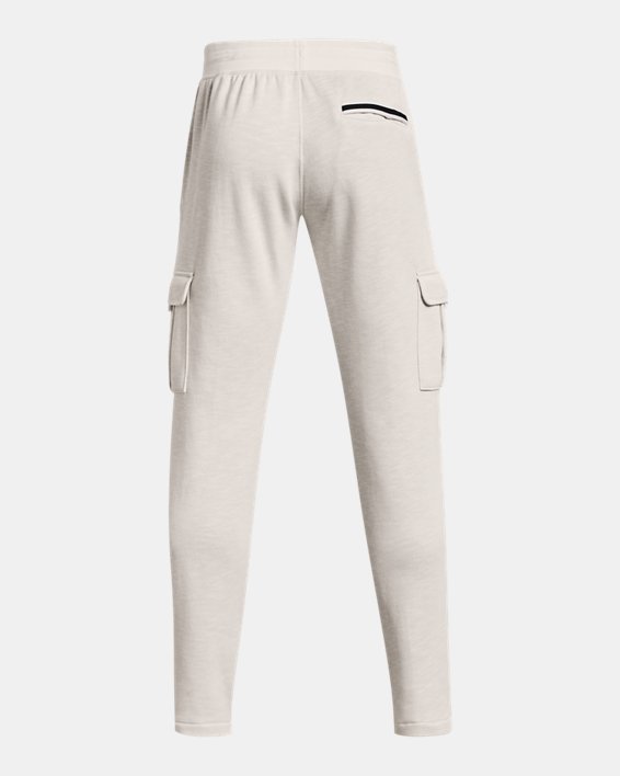 Men's UA Essential Fleece Heritage Cargo Pants, White, pdpMainDesktop image number 7